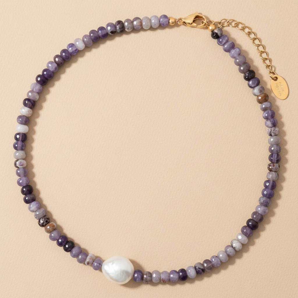 Collana di Perle Amethyst Grace