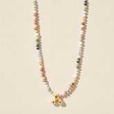 Collana con lettere a bolle multicolore