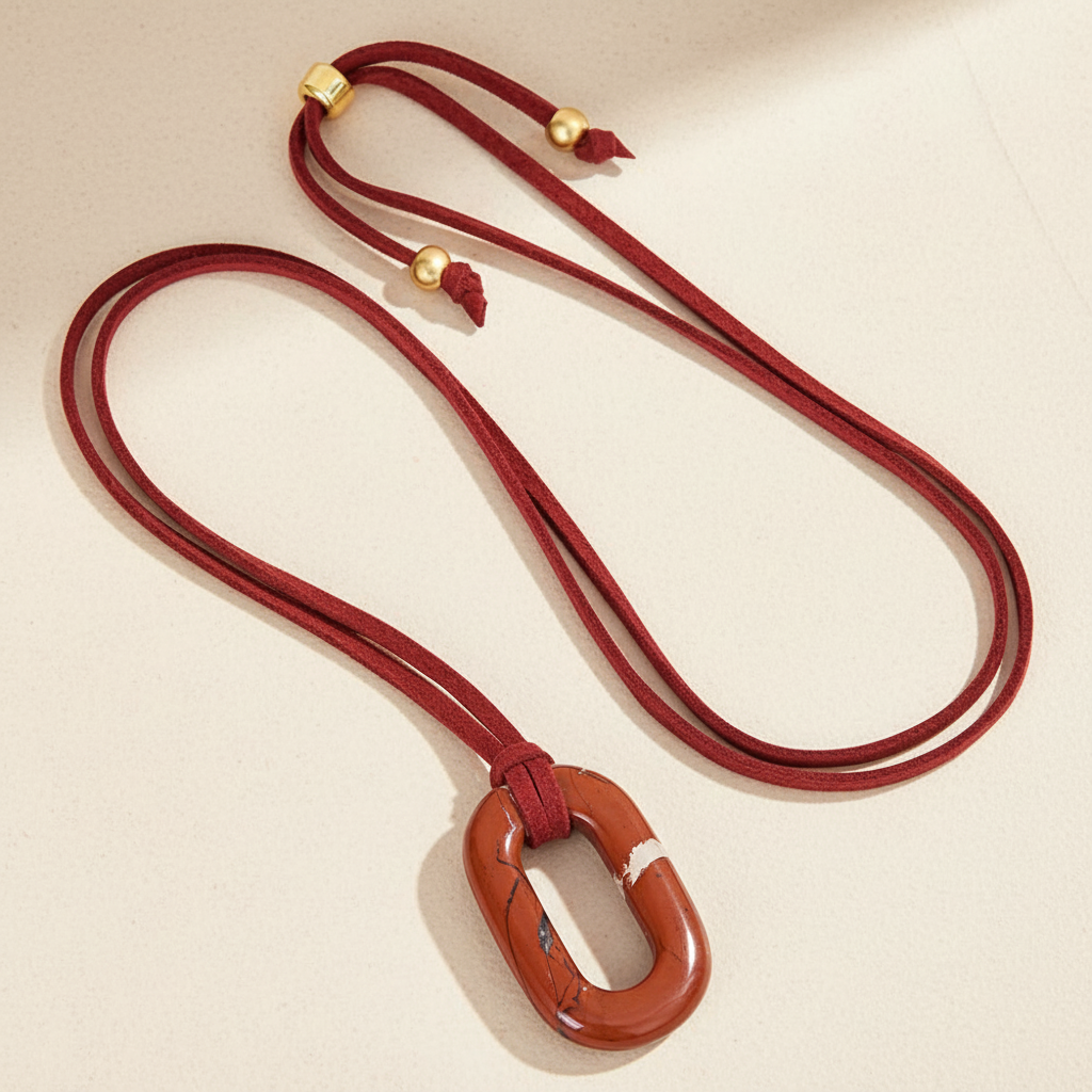 Collana Serenità Redstone in Camoscio