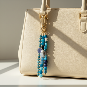 Ciondolo per borsa Armonia Agata Blu