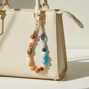 Ciondolo per borsa Armonia in Avventurina Blu