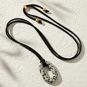 Collana Serenità in Camoscio Turchese