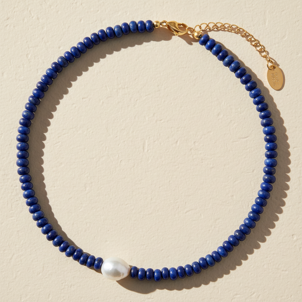 Collana di perle Lapis della mezzanotte