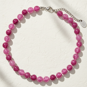 Collana Girocollo in Quarzo Rosa Radiante