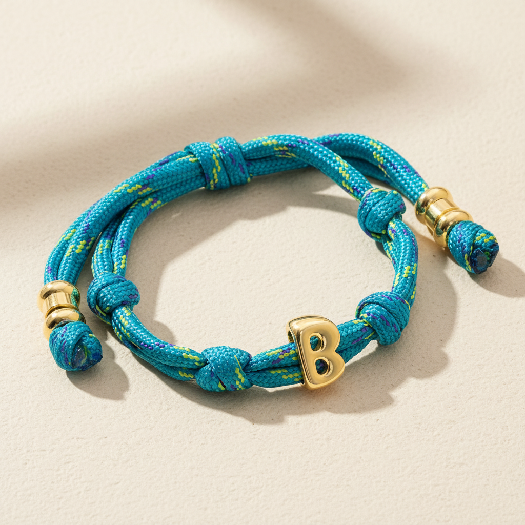 Braccialetti con iniziale annodata Bracelets