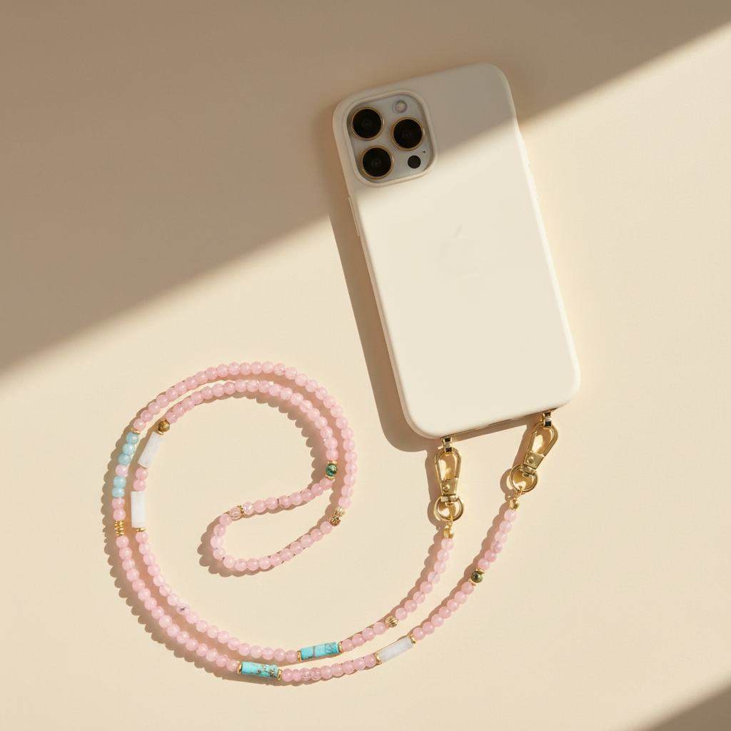 Catena per telefono Pink Jade Serenity