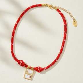 Collana con ciondolo amore rosso