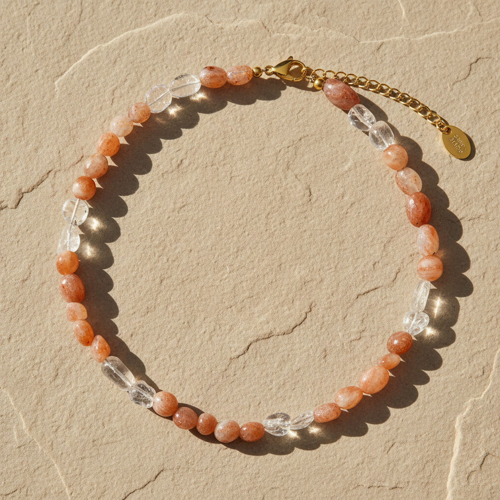Collana Armonia in Pietra di Sole e Quarzo