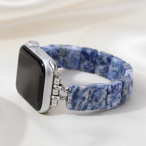 Cinturino elastico in sodalite orizzonte blu per Apple Watch