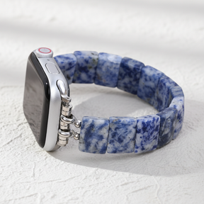 Cinturino elastico in sodalite orizzonte blu per Apple Watch
