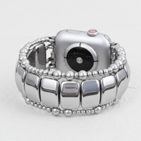 Cinturino elastico platino nero per Apple Watch