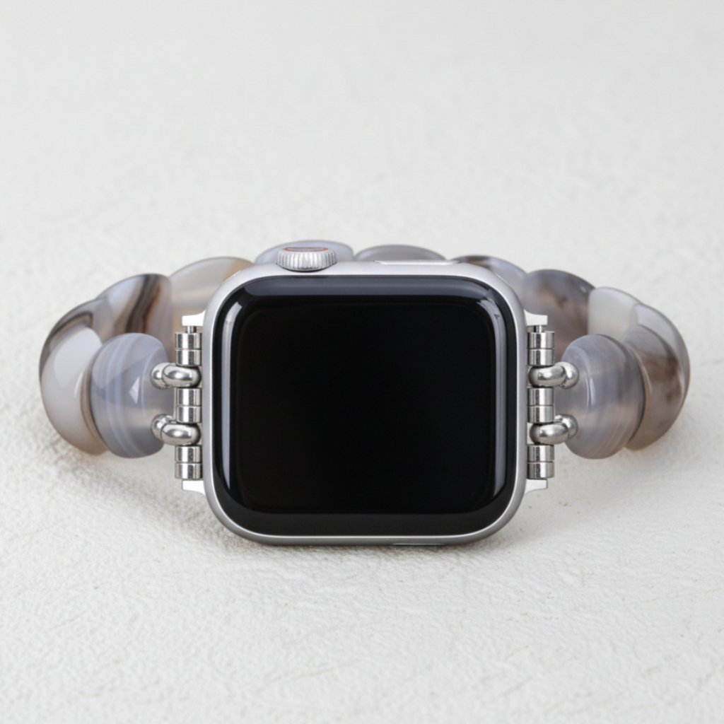 Cinturino elasticizzato color avorio per Apple Watch