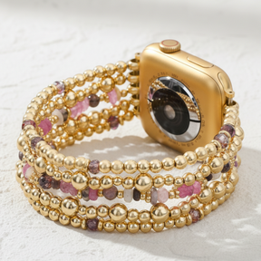 Cinturino elasticizzato Apple Watch Fioritura Rosata