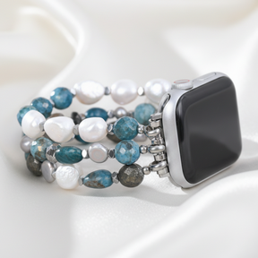 Cinturino elastico platino nero per Apple Watch