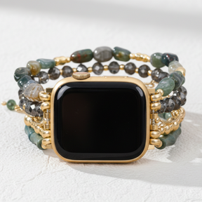 Cinturino elastico verde dorato per Apple Watch