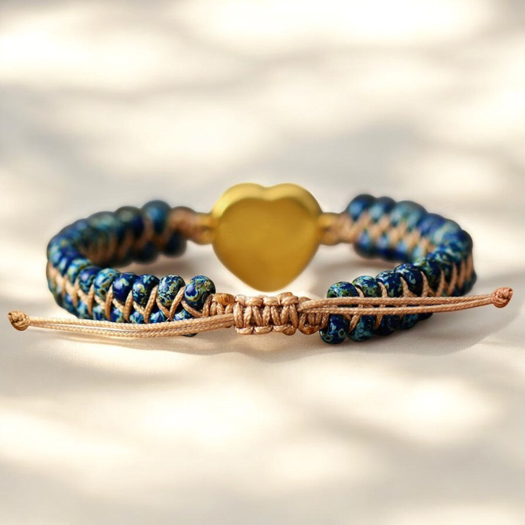 Bracciale con cuore opale dell'amicizia eterna