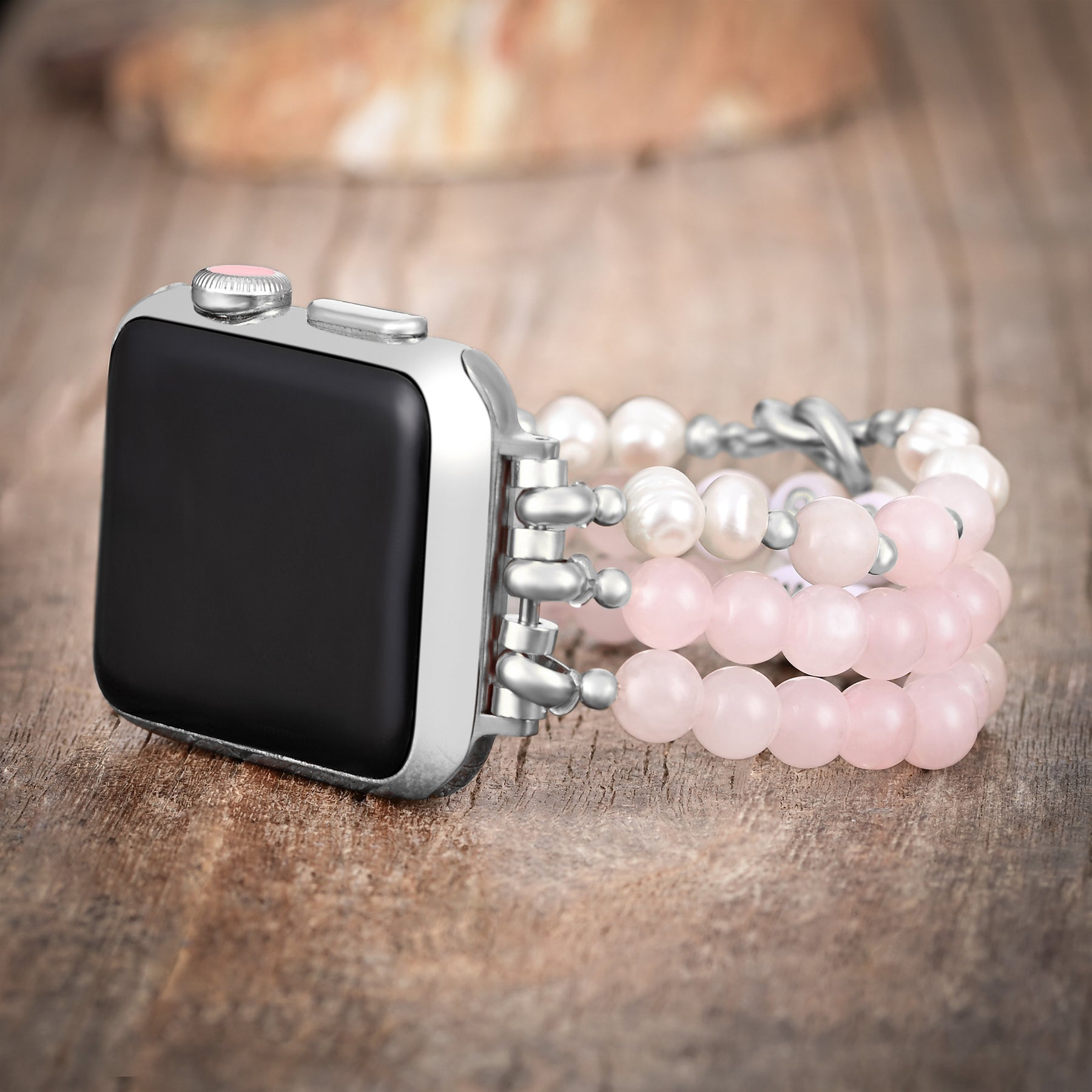 Cinturino per Apple Watch elasticizzato Boss Mom al quarzo rosa