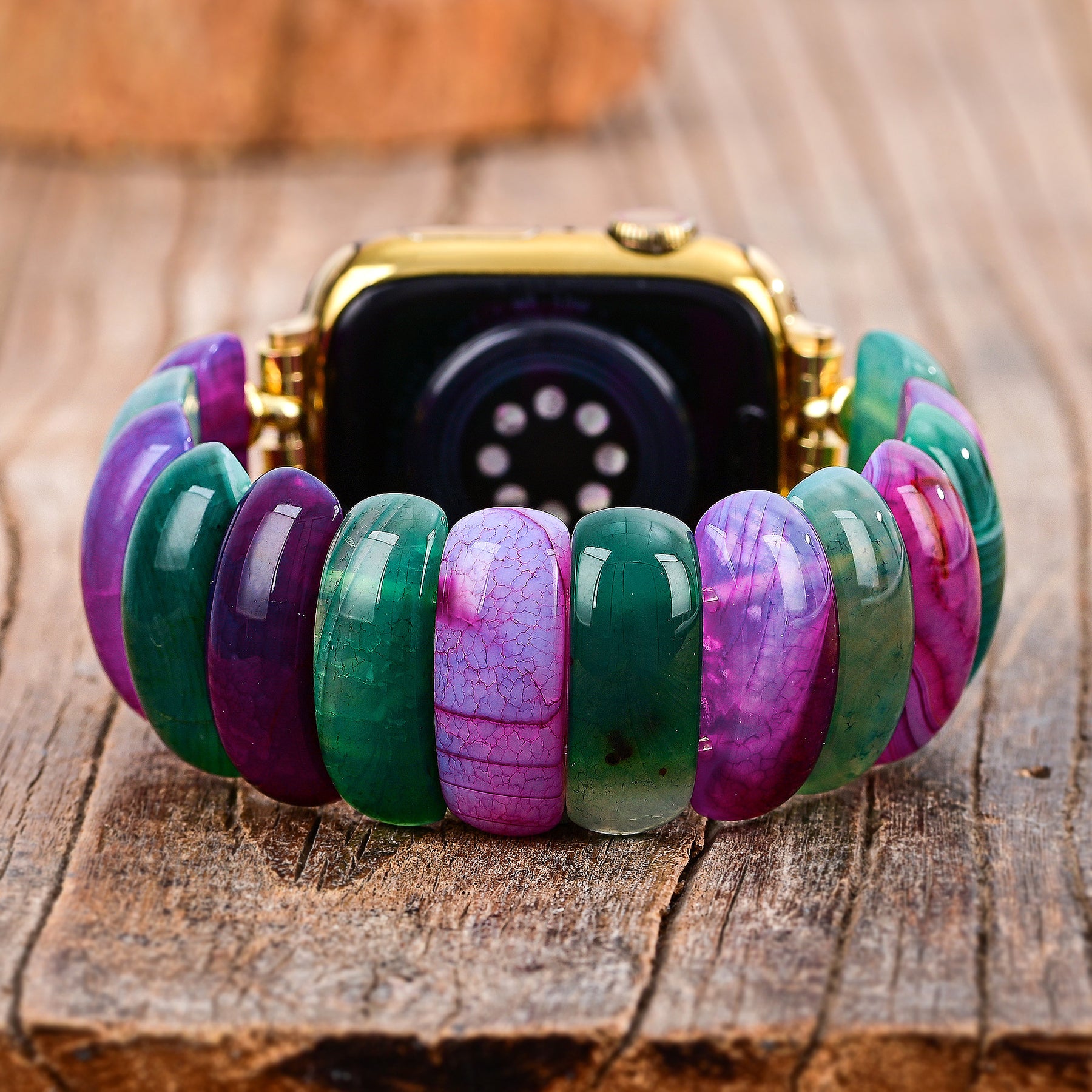 Bracciale in Agata Bohemien per Apple Watch Stretch