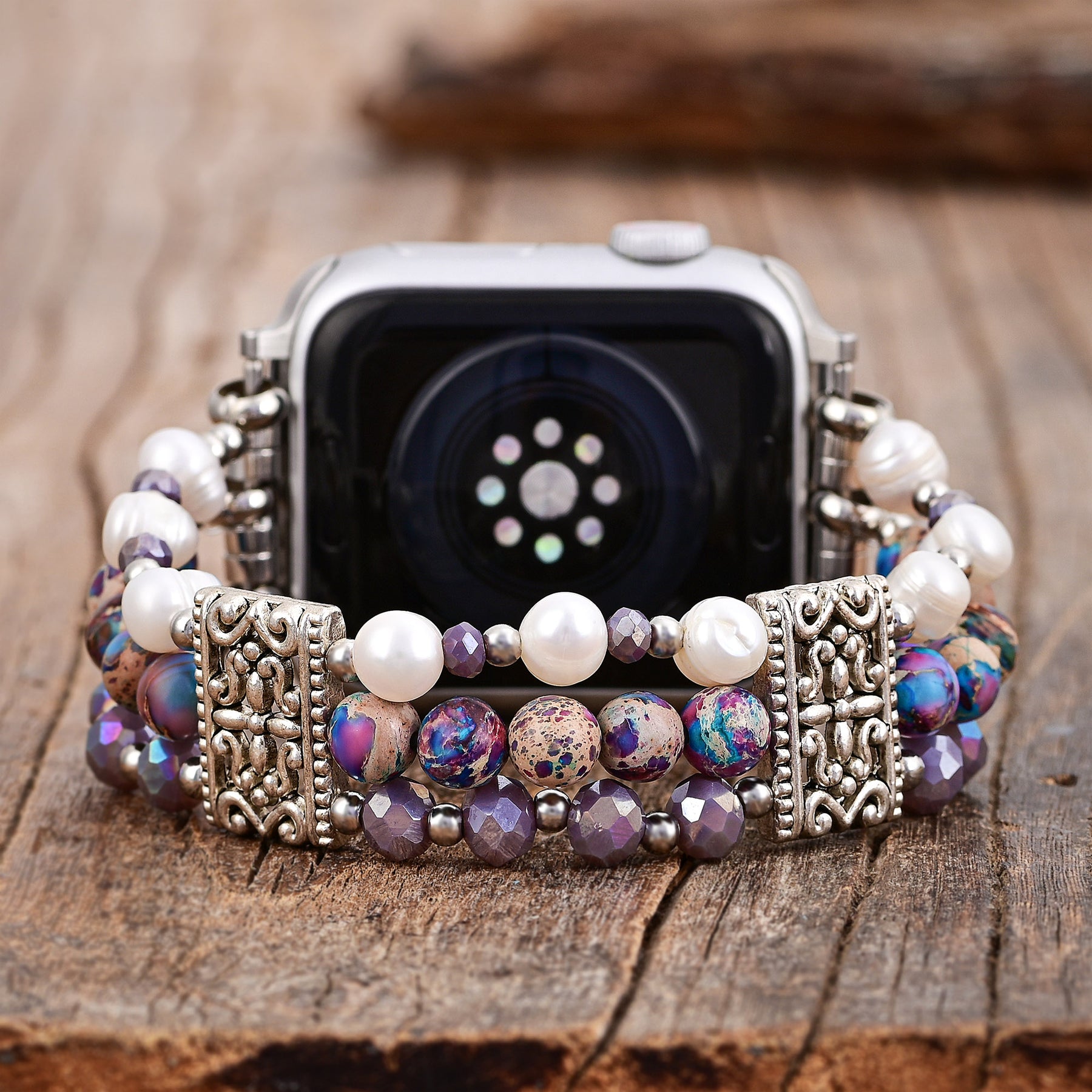 Cinturino Apple Watch Artigianale in Giada Oasis