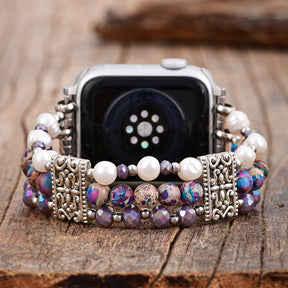 Cinturino Apple Watch Artigianale in Giada Oasis