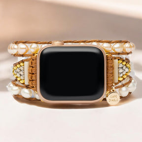 Elegante cinturino per Apple Watch in perla d'acqua dolce