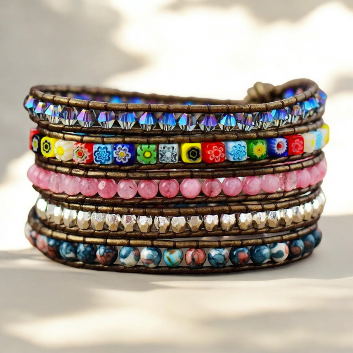 Bracciale avvolgente per la protezione dei fiori curativi