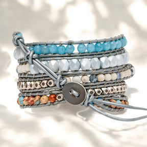 Bracciale avvolgente in topazio curativo