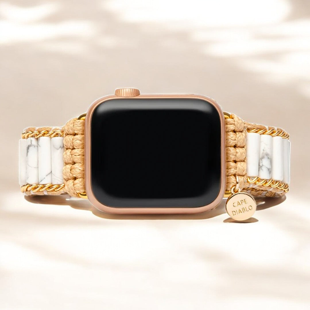 Cinturino Apple Watch in Howlite Celestiale