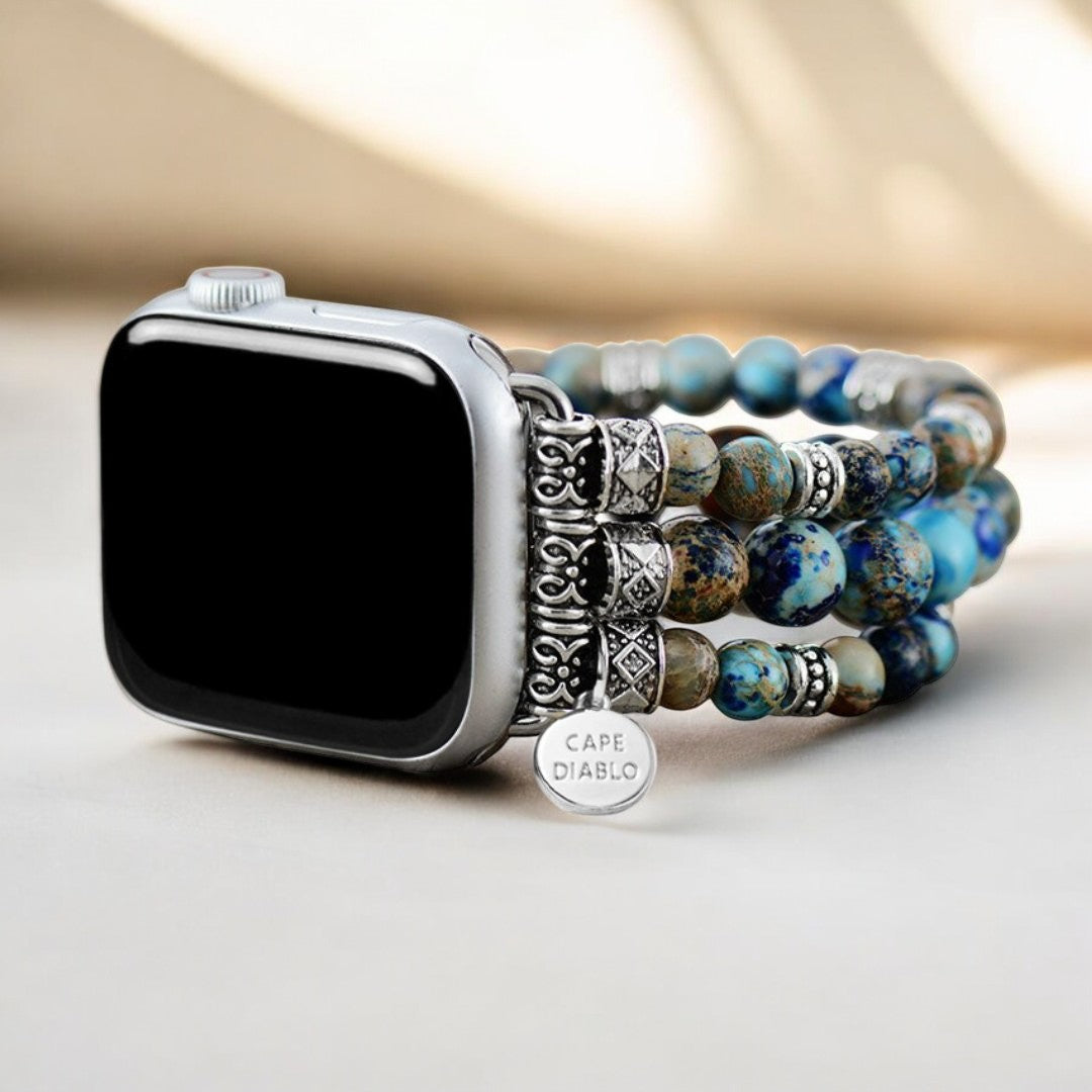 Cinturino Apple Watch elasticizzato in diaspro imperiale