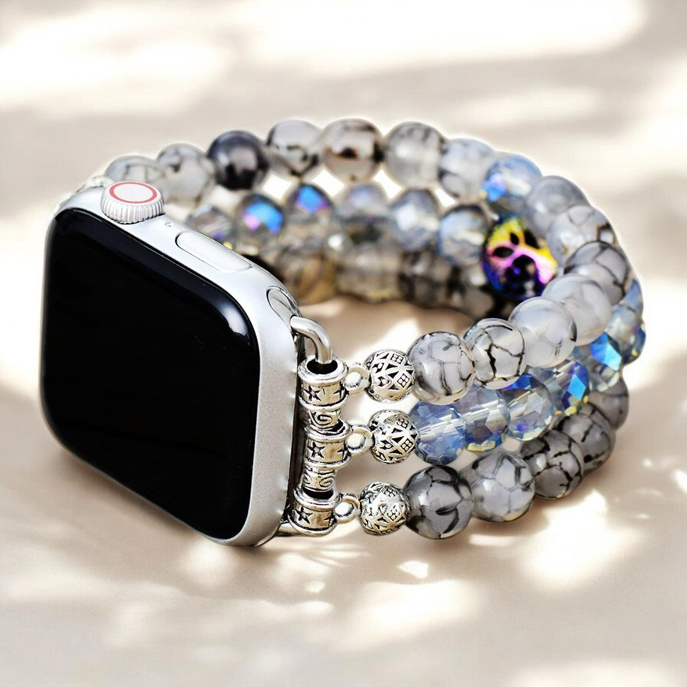 Cinturino elasticizzato per Apple Watch in cristallo di labradorite