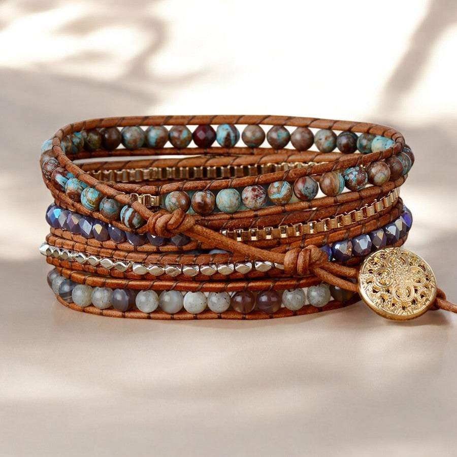 Bracciale avvolgente Labradorite Wanderer