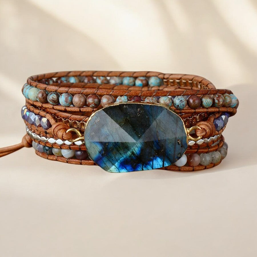 Bracciale avvolgente Labradorite Wanderer