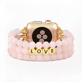 Cinturino per Apple Watch Quarzo rosa Love Inspiration