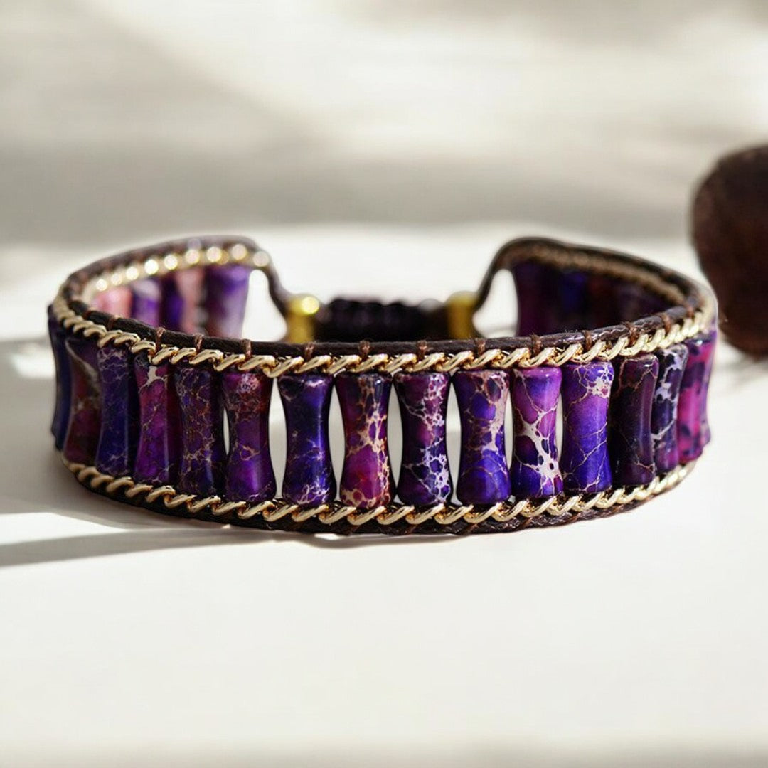 Braccialetto Energetico in Giada Viola Magica
