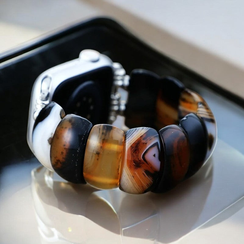 Cinturino Elasticizzato Bohemian Onyx Elegance per Apple Watch