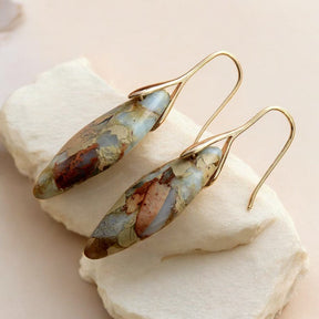 Orecchini Terra Hues Leaves Jasper