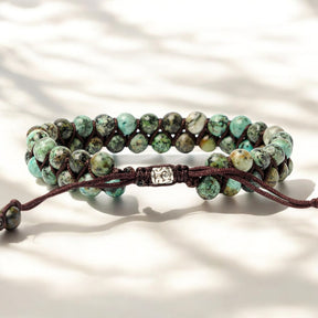 Bracciale da uomo in turchese africano