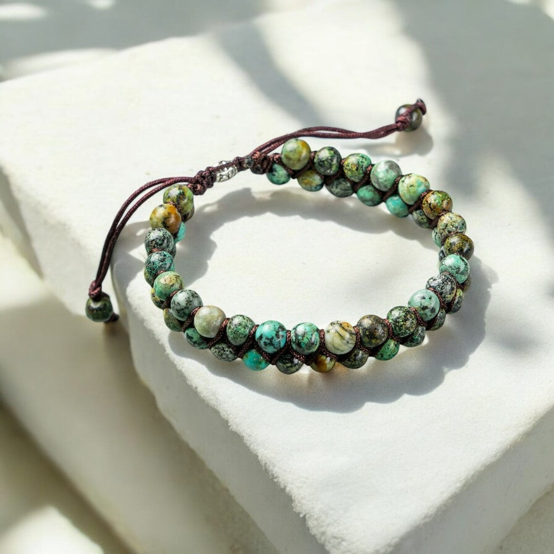 Bracciale da uomo in turchese africano