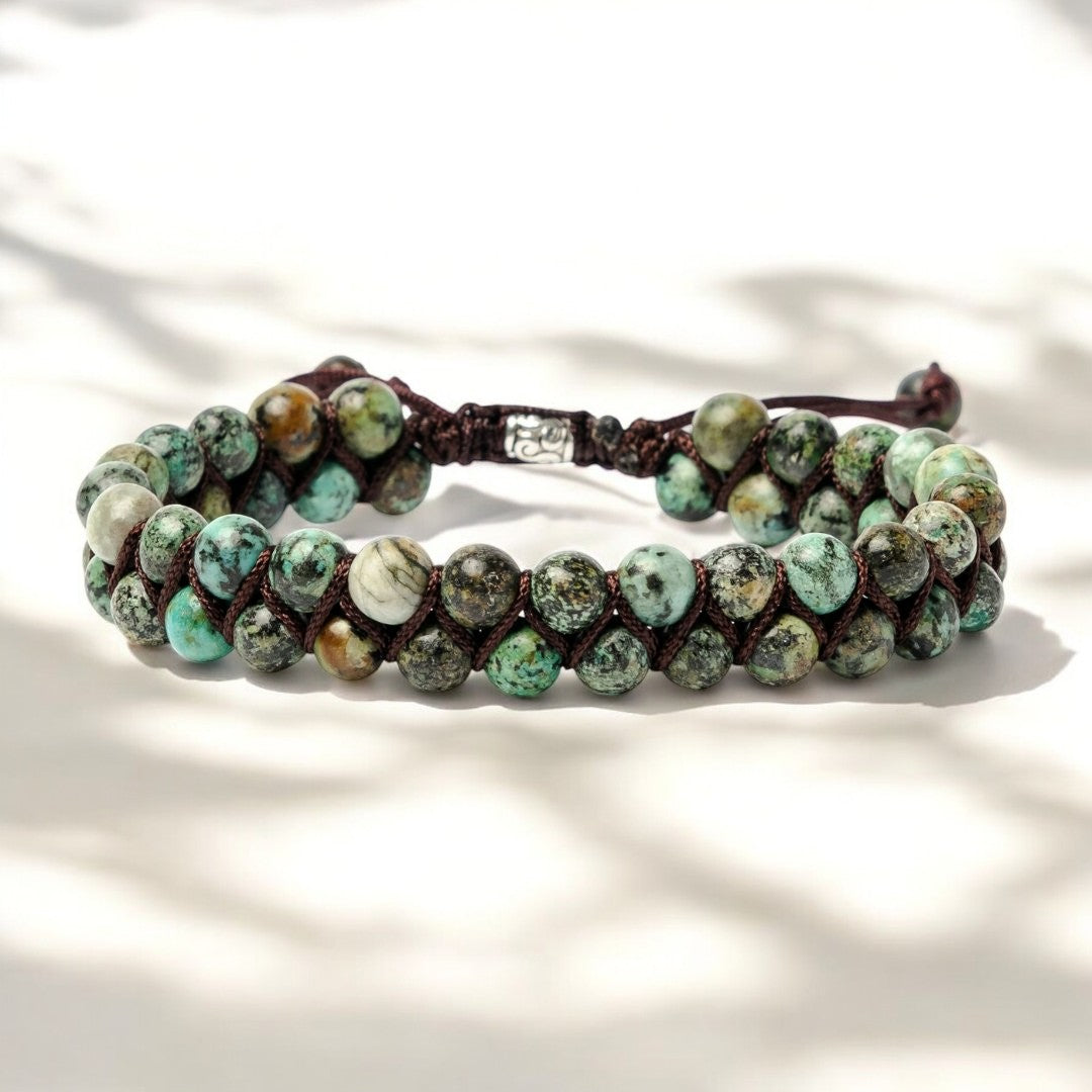Bracciale da uomo in turchese africano