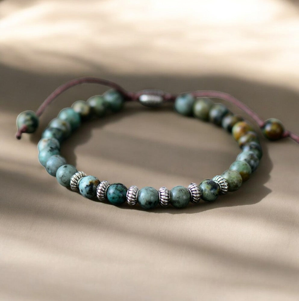 Bracciale Ragnar da uomo in turchese africano
