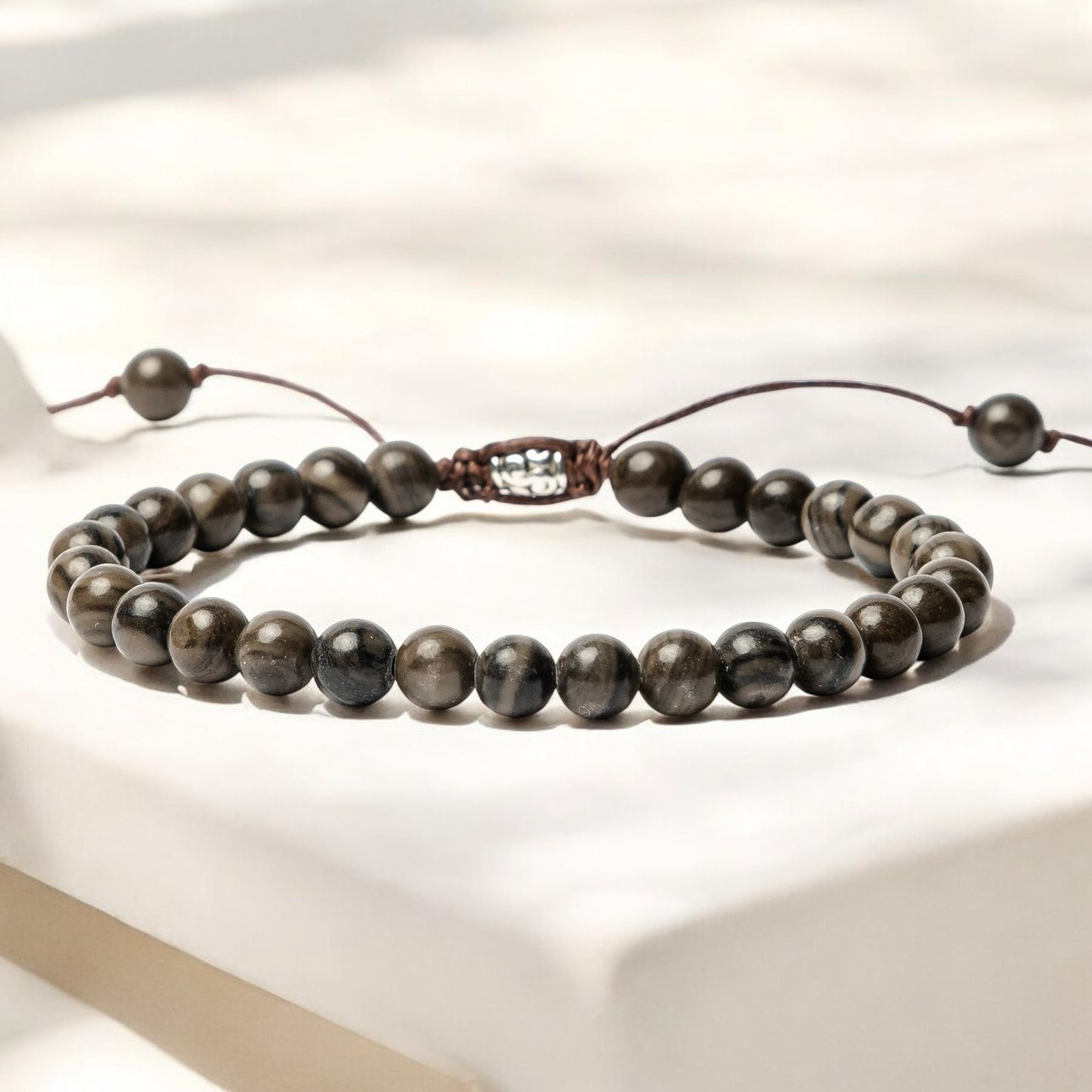 Bracciale in Giada Nera da Uomo