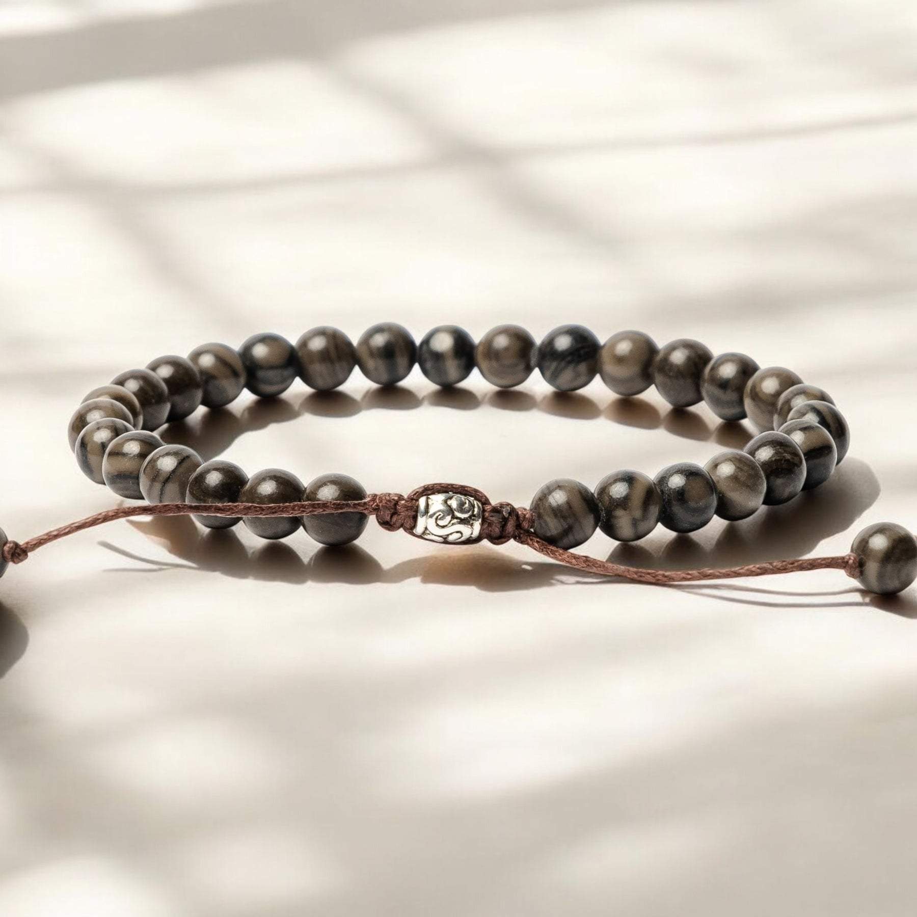 Bracciale in Giada Nera da Uomo