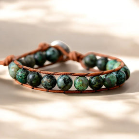 Bracciale Boho Africano da Uomo con Turchese