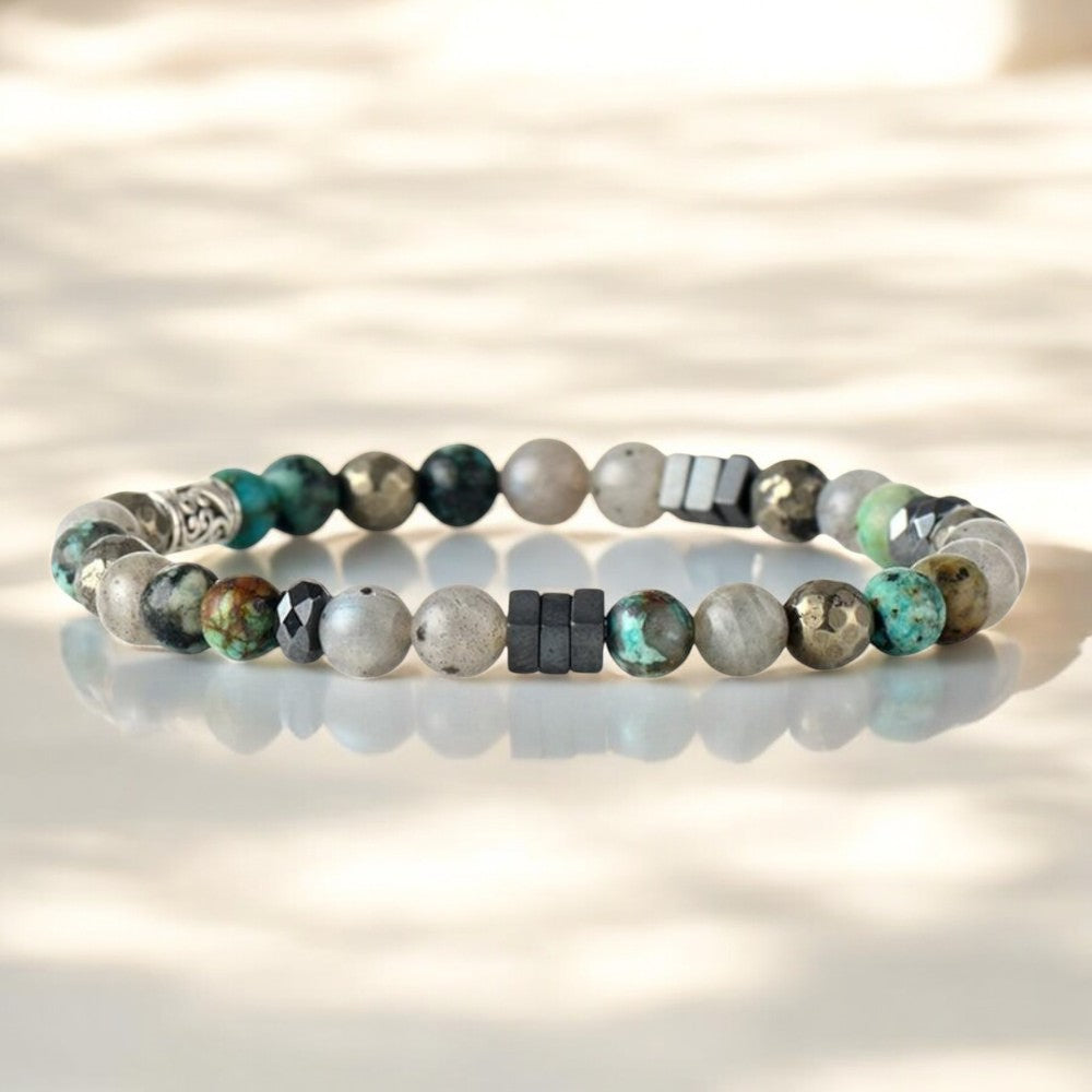 Bracciale da uomo con pietra Odino