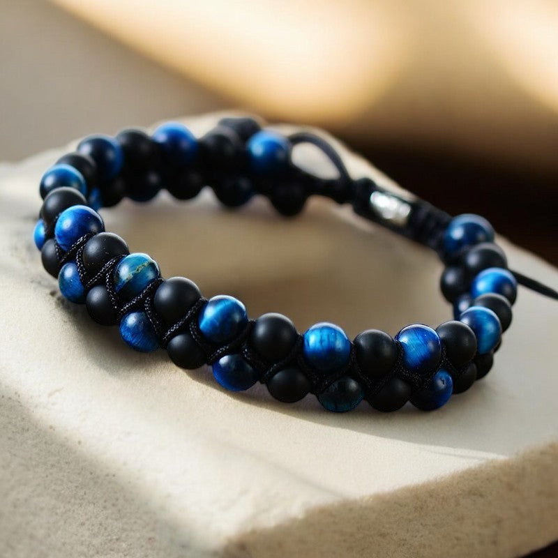 Bracciale energetico da uomo in onice