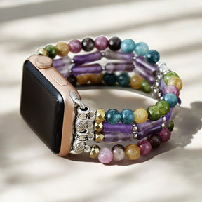 Cinturino elasticizzato Mosaic Amethyst per Apple Watch