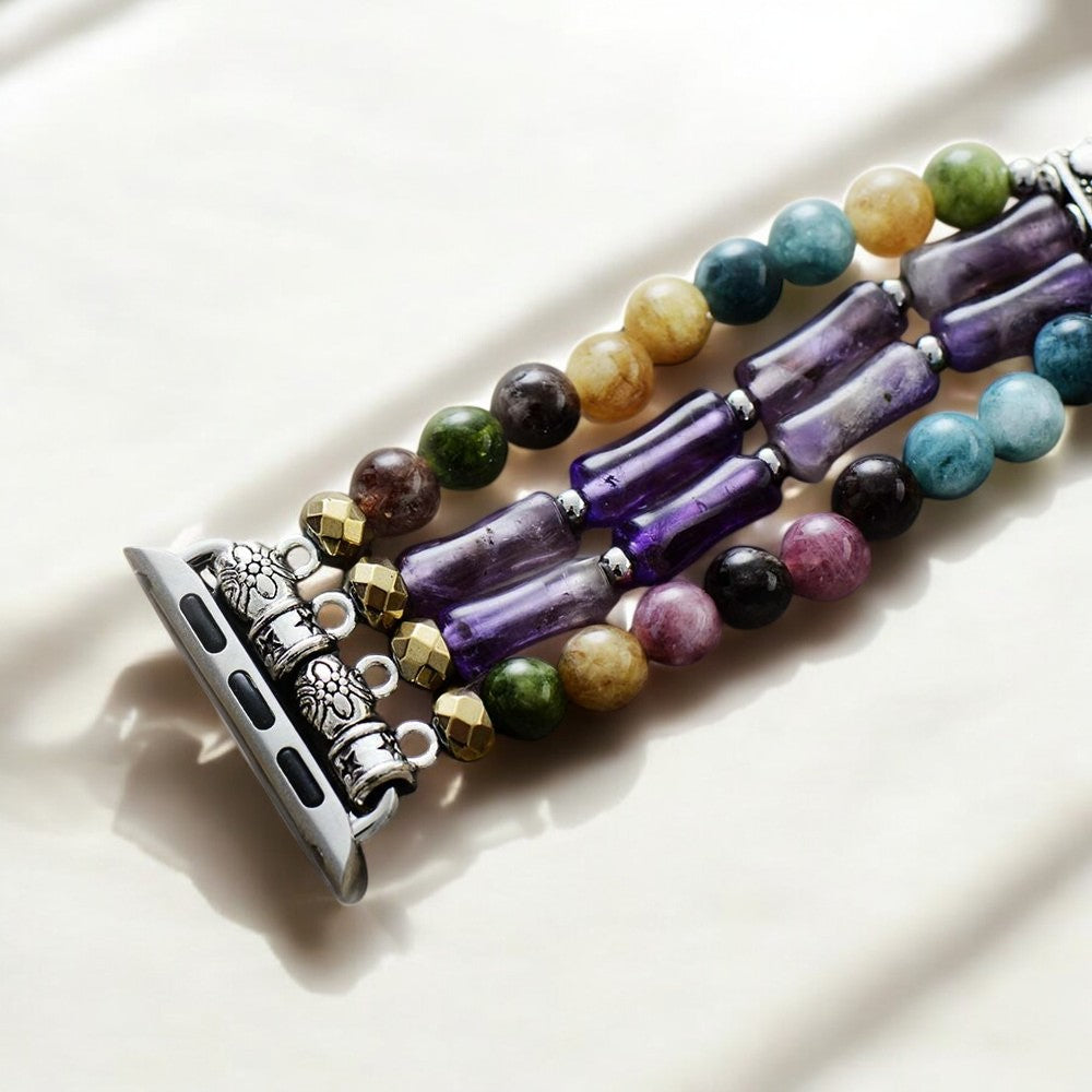 Cinturino elasticizzato Mosaic Amethyst per Apple Watch