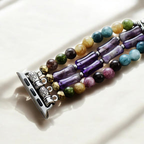 Cinturino elasticizzato Mosaic Amethyst per Apple Watch
