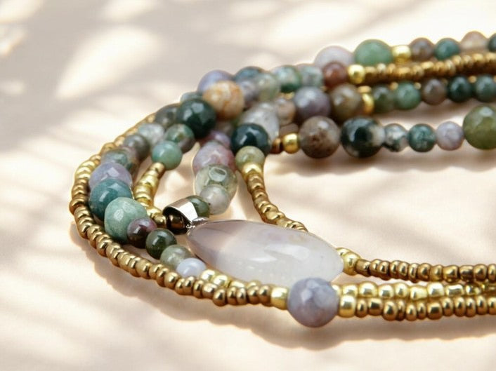 Collana a 3 strati Native
