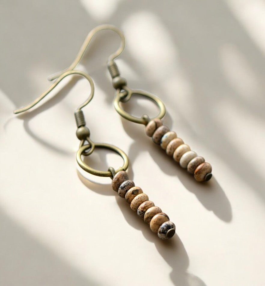 Orecchini in Pietra Naturale Jasper